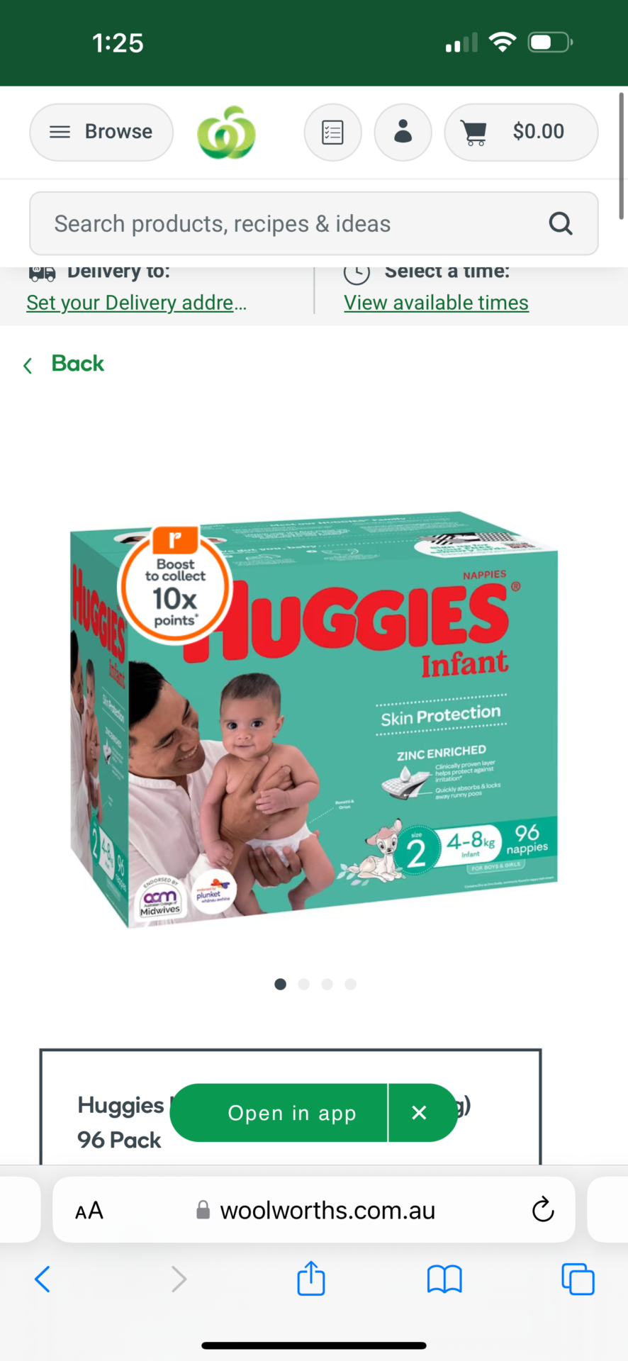 Huggies size 2 nappies