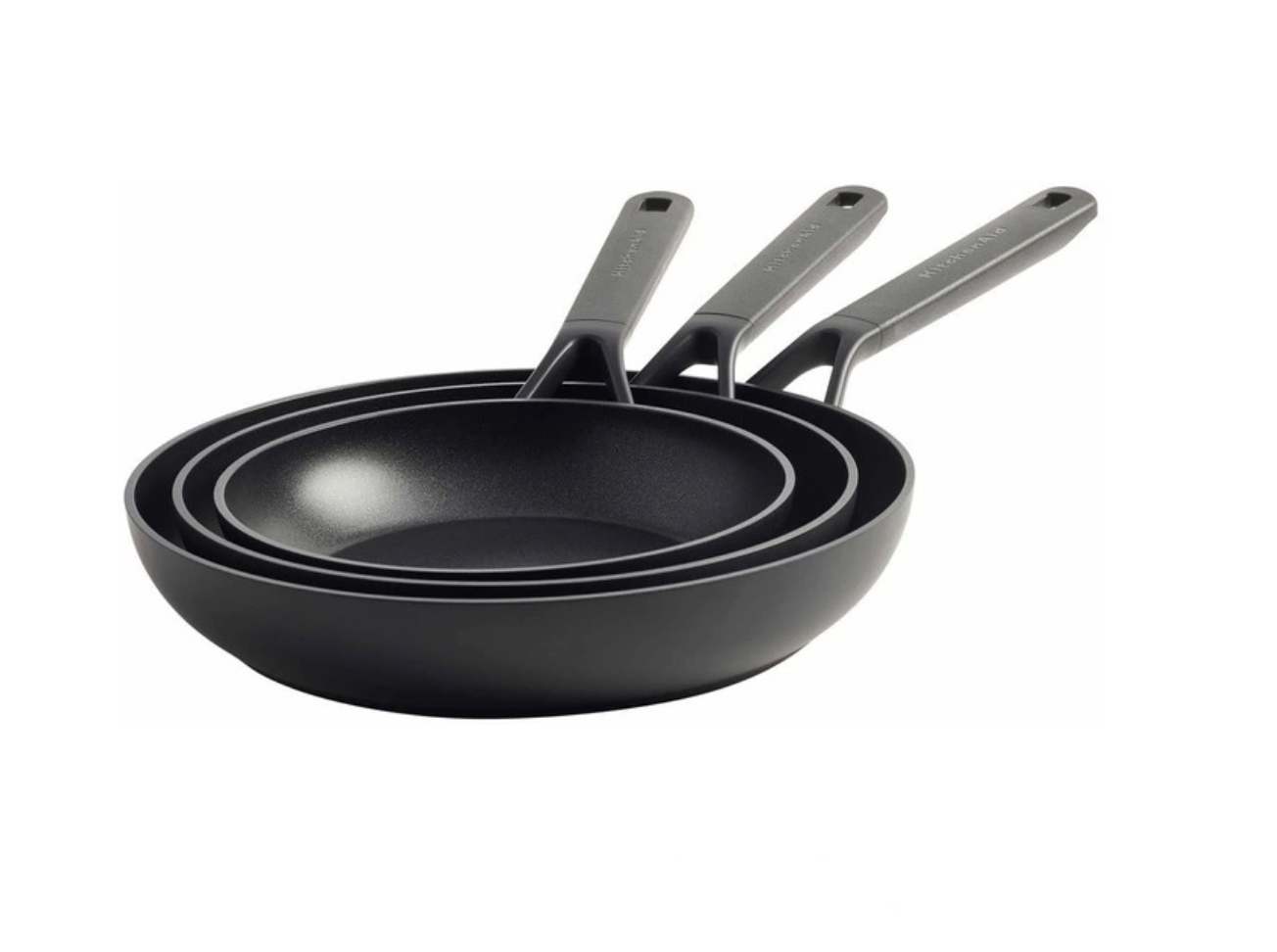 KitchenAid Classic Forged Aluminium Frypan Set 20/24/28cm in Black