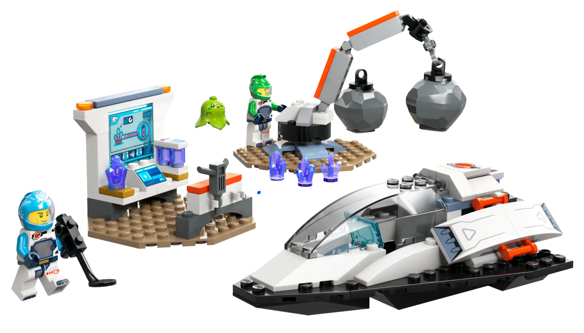 Spaceship and Asteroid Discovery Lego