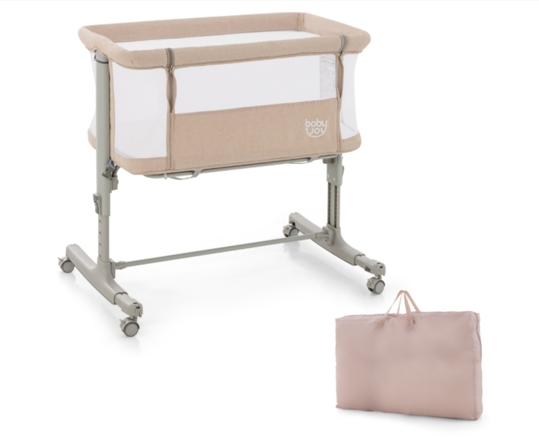 3 in 1 Portable Baby Bedside Bassinet Cot with Carry Bag for 0-5 Months