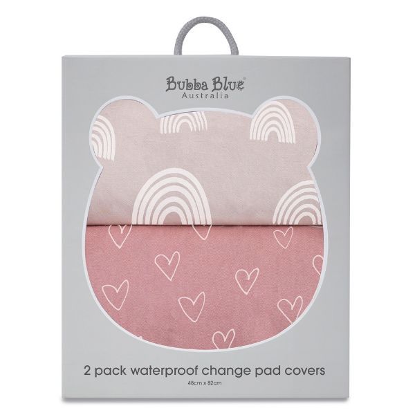 Waterproof Change Pad Covers Dusty Berry/Rose 2pk