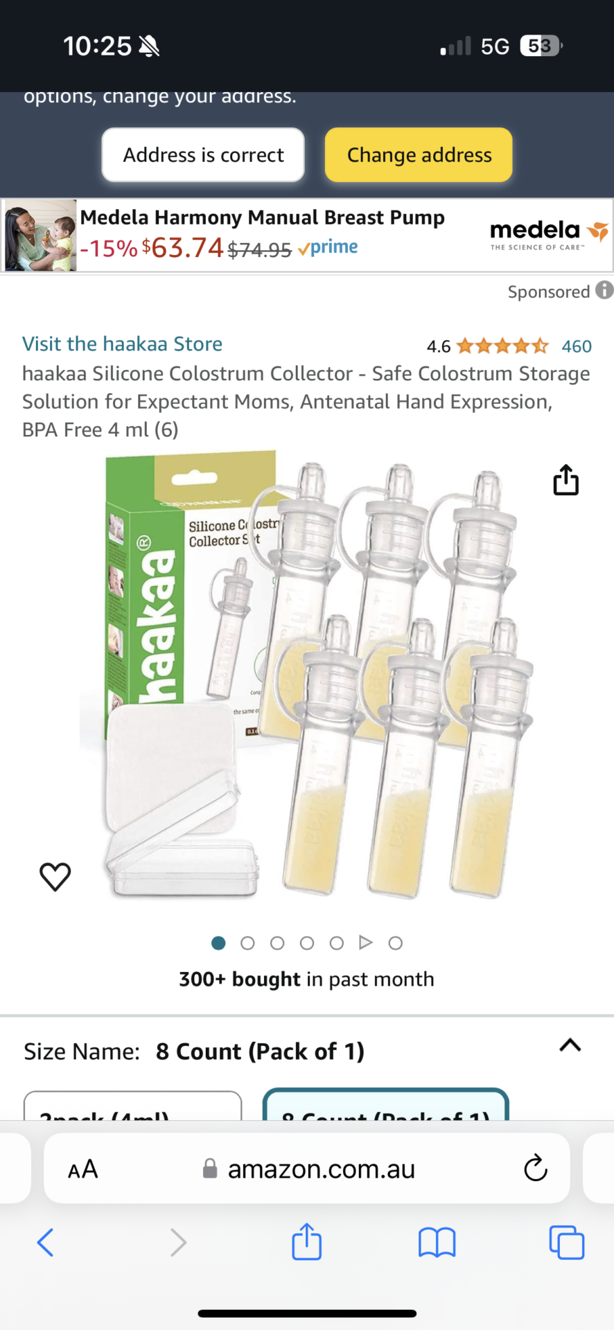 Haakaa silicone colostrum collector set