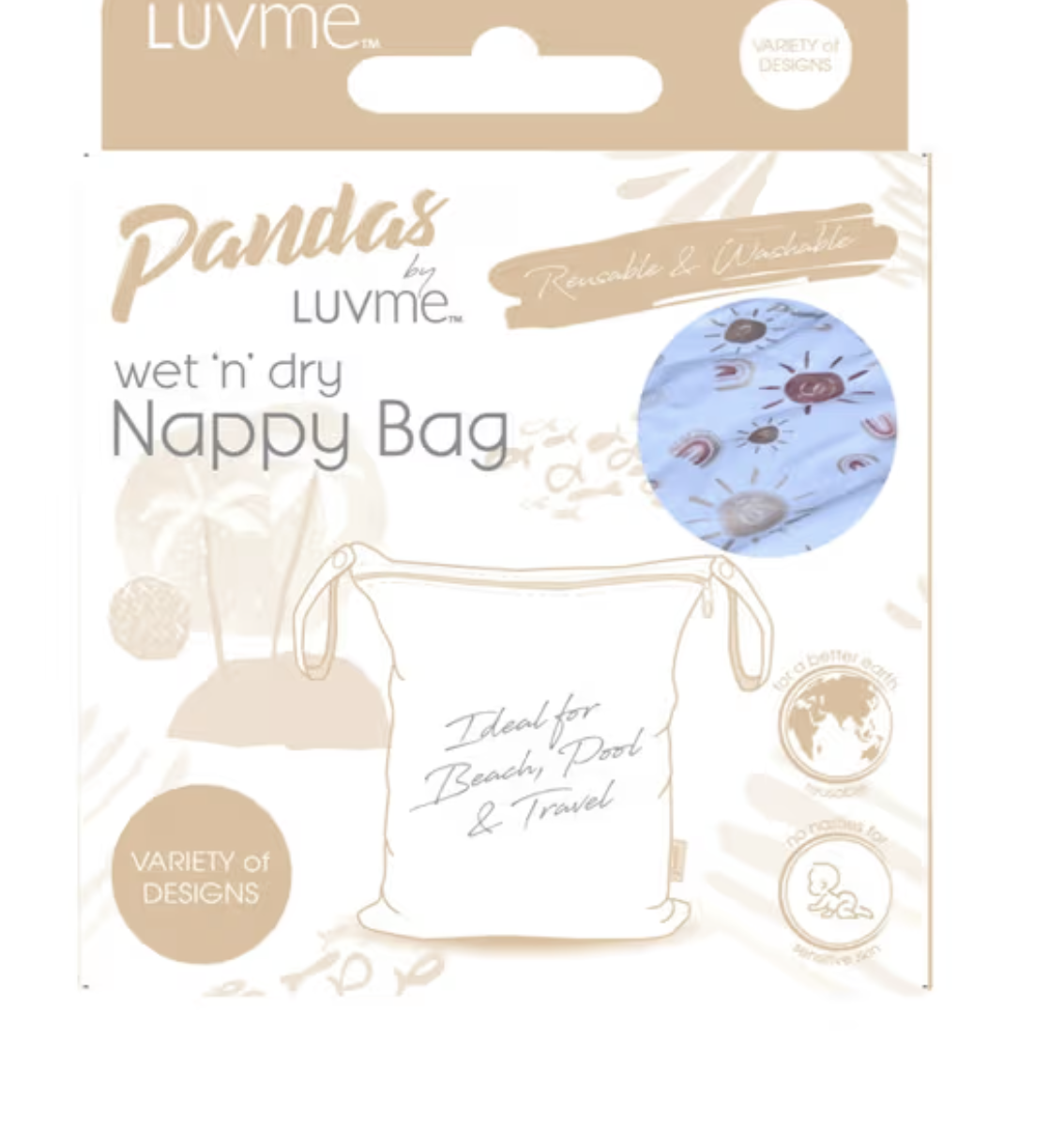 Wet Dry Reusable Nappy Bags
