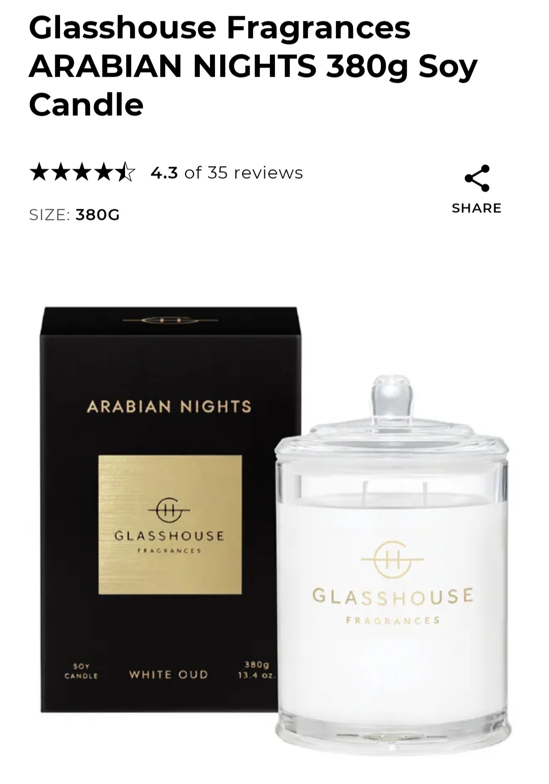 Glasshouse- Arabian Nights
