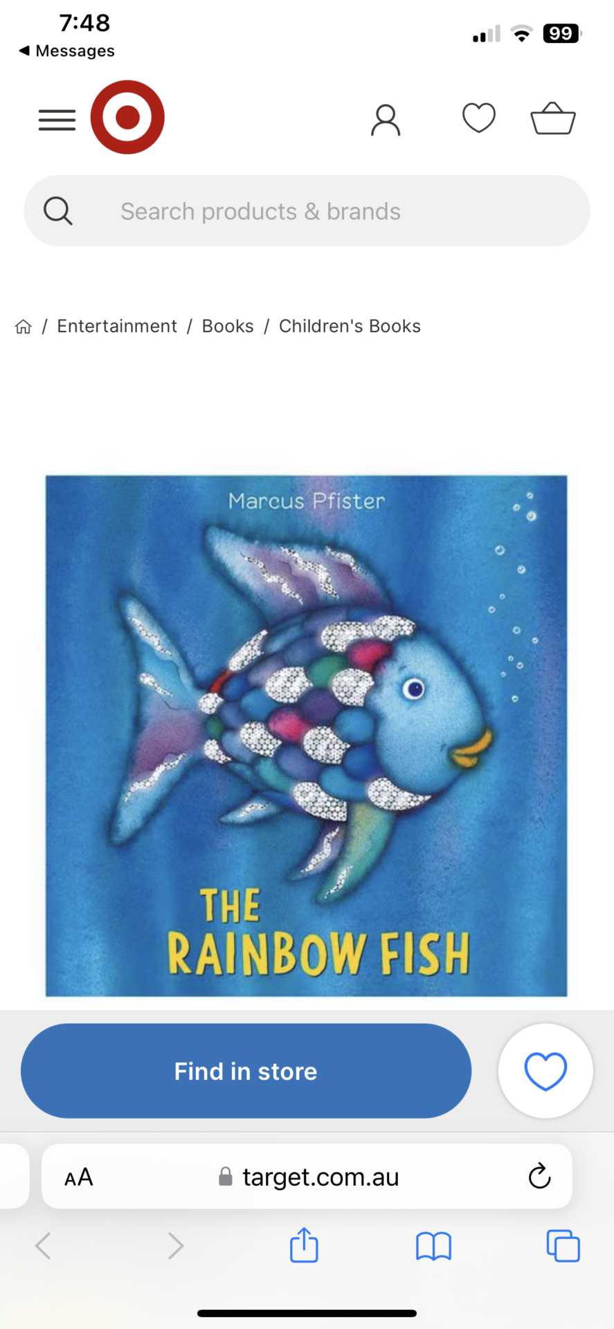 The rainbow fish book