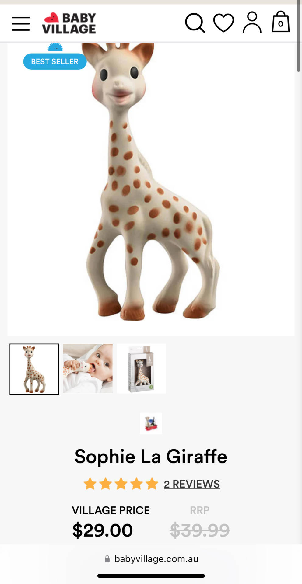 Sophie Giraffe Teething toy