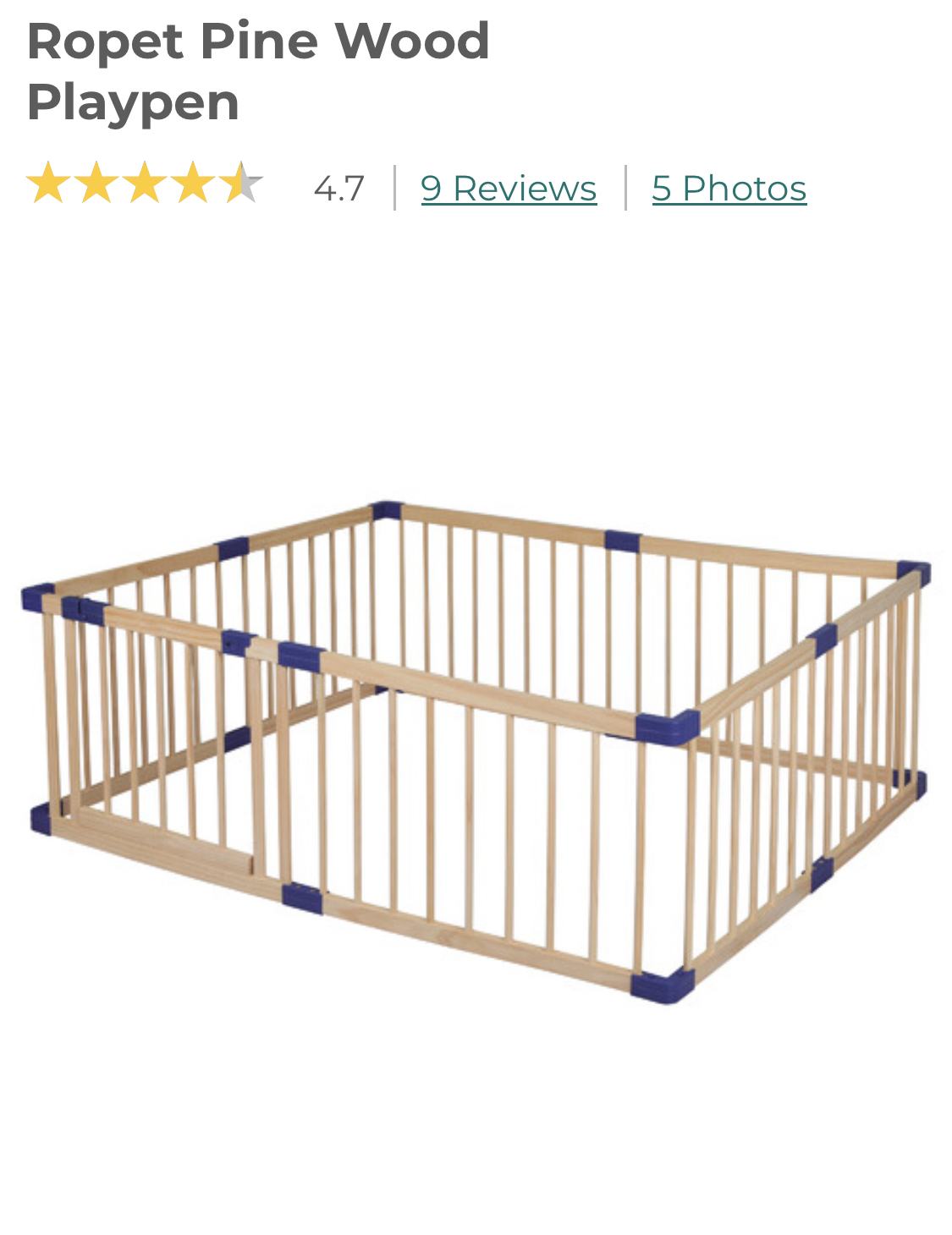 Wooden play pen