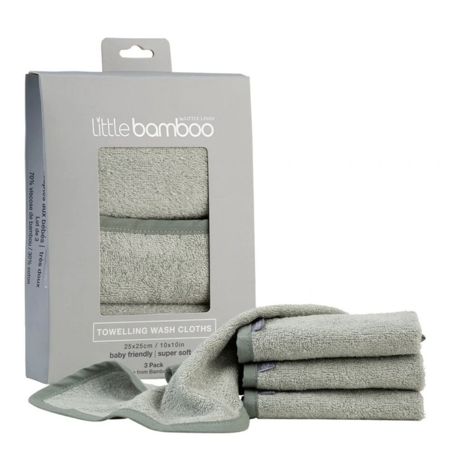 Little Bamboo Washer 3 Pack in Bayleaf