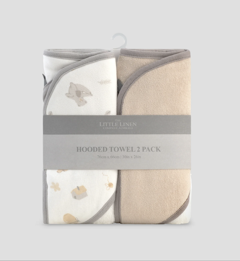 The Little Linen Co. Hooded Towel 2 Pack - Nectar Bear