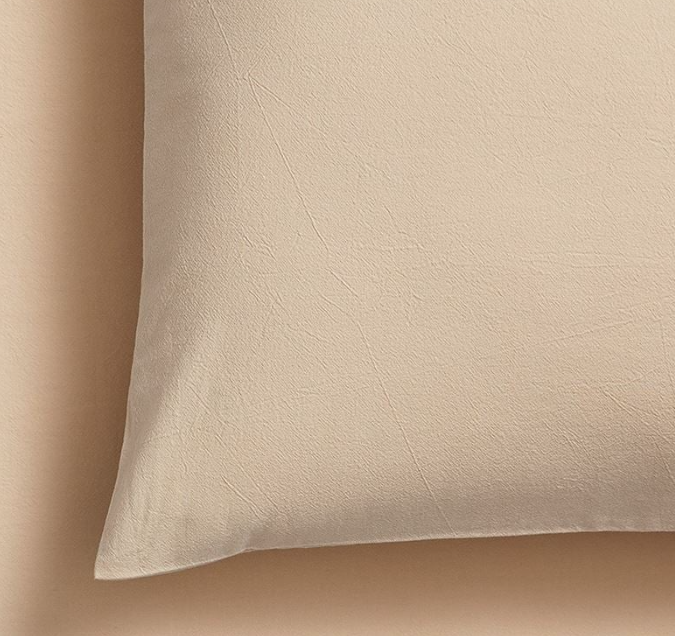 Stonewashed Cotton Sand pillow cases