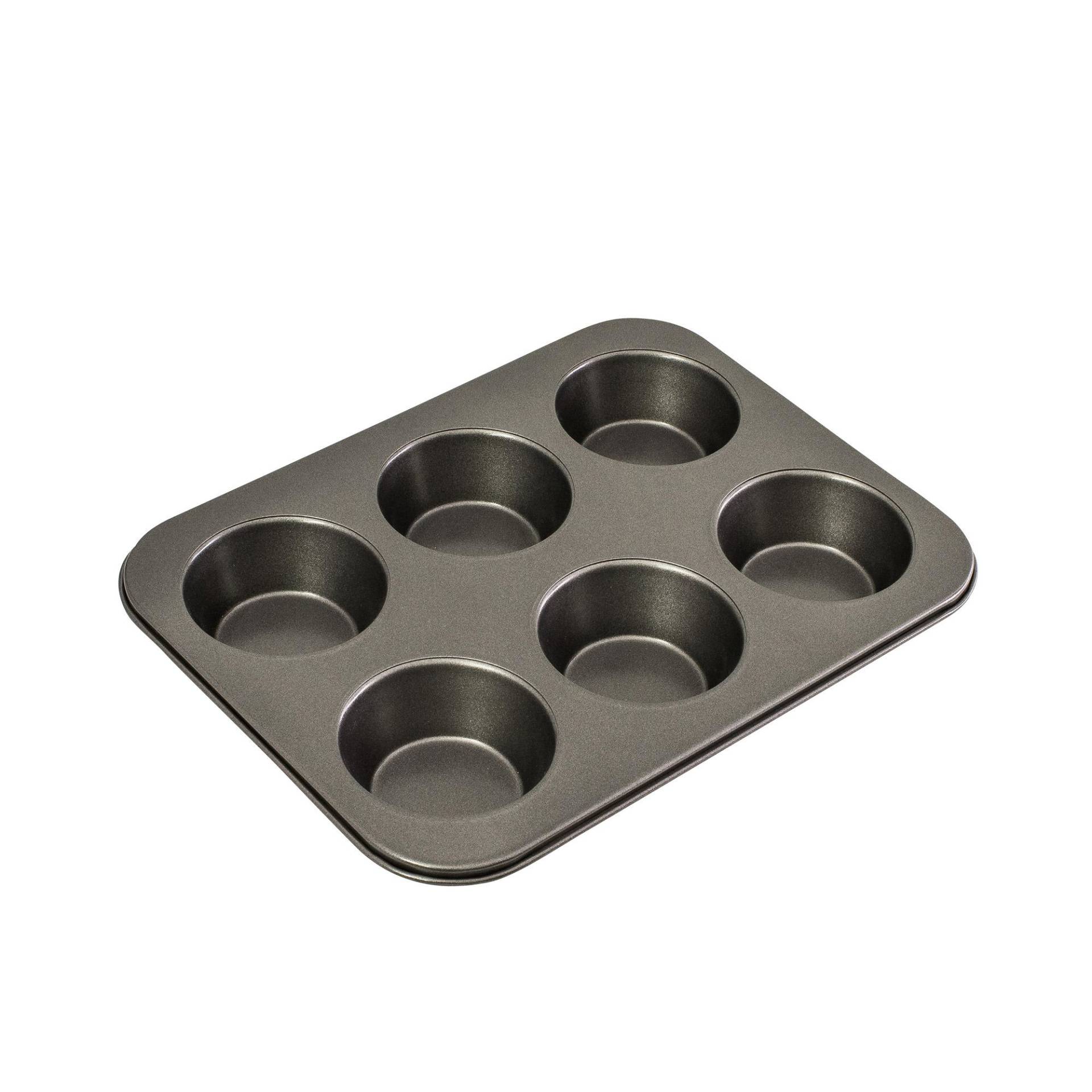 Bakemaster Non Stick Large Muffin Pan 6 Cup