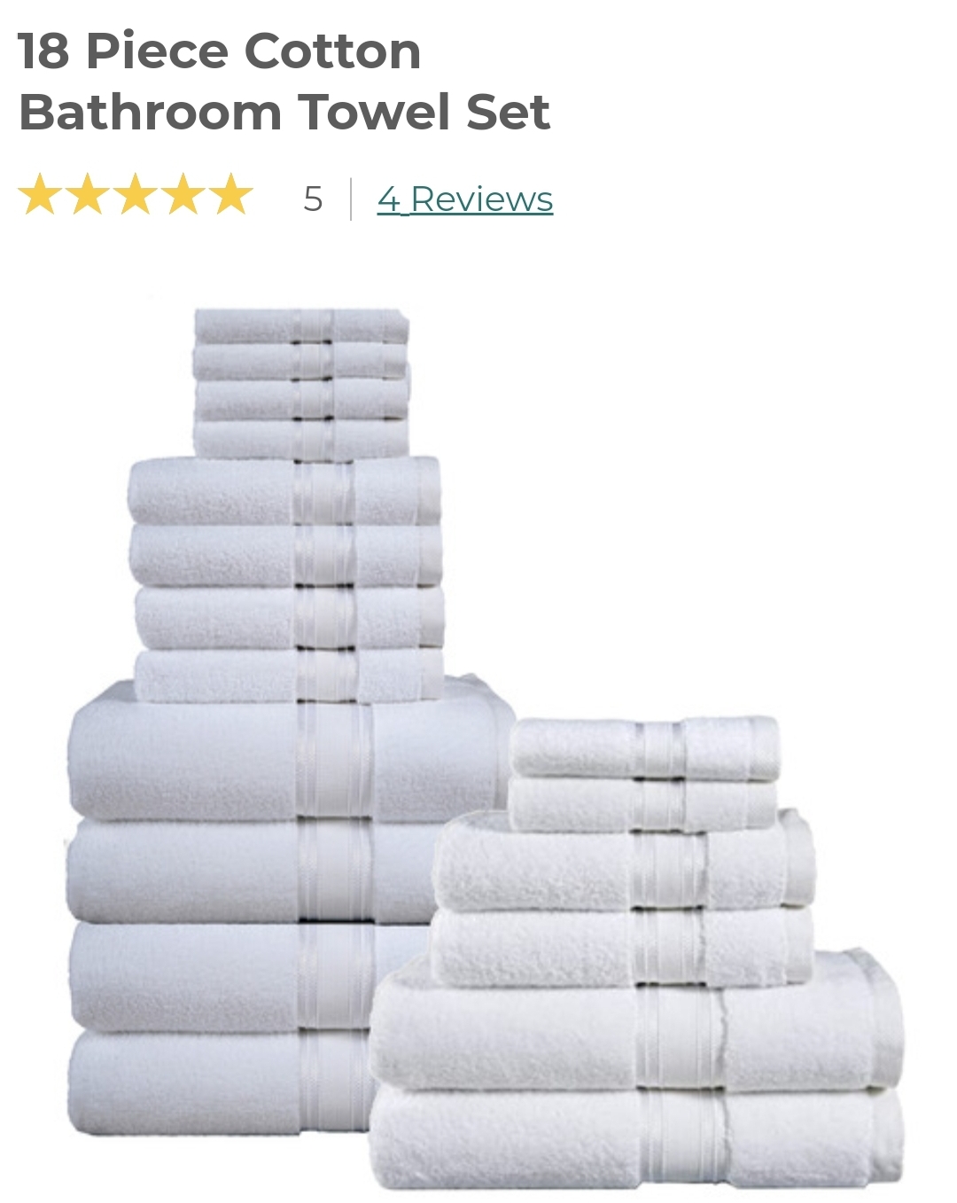 White towel set