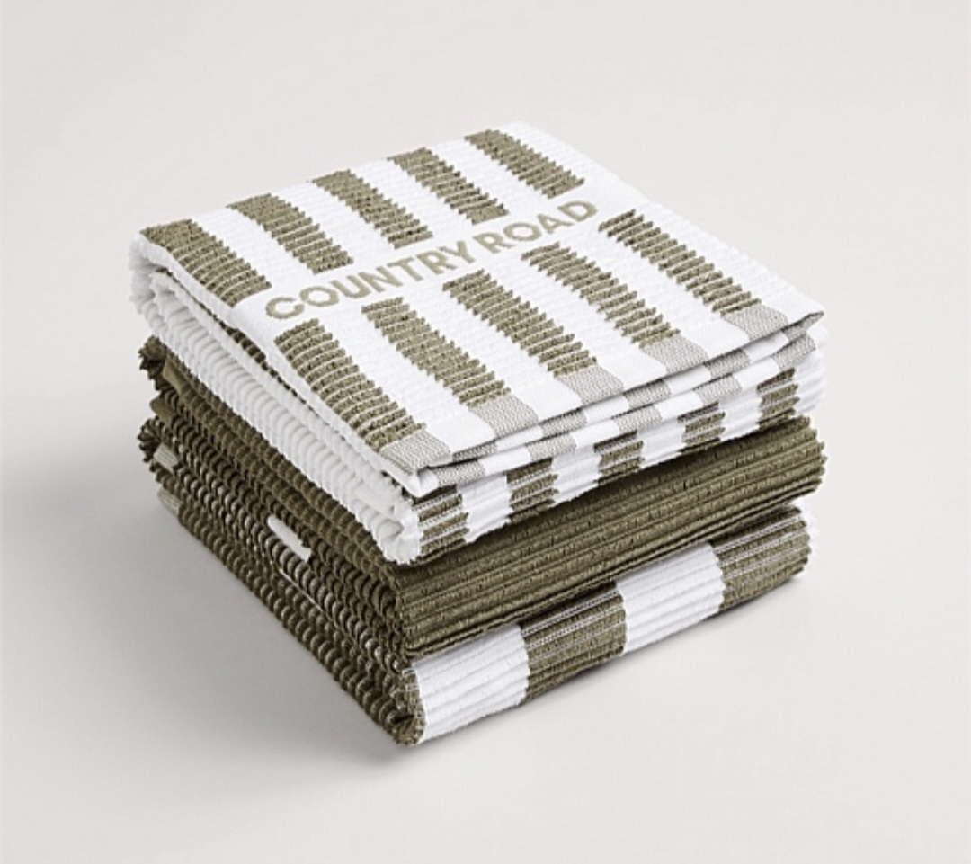 Country Road Tea Towels- Khaki