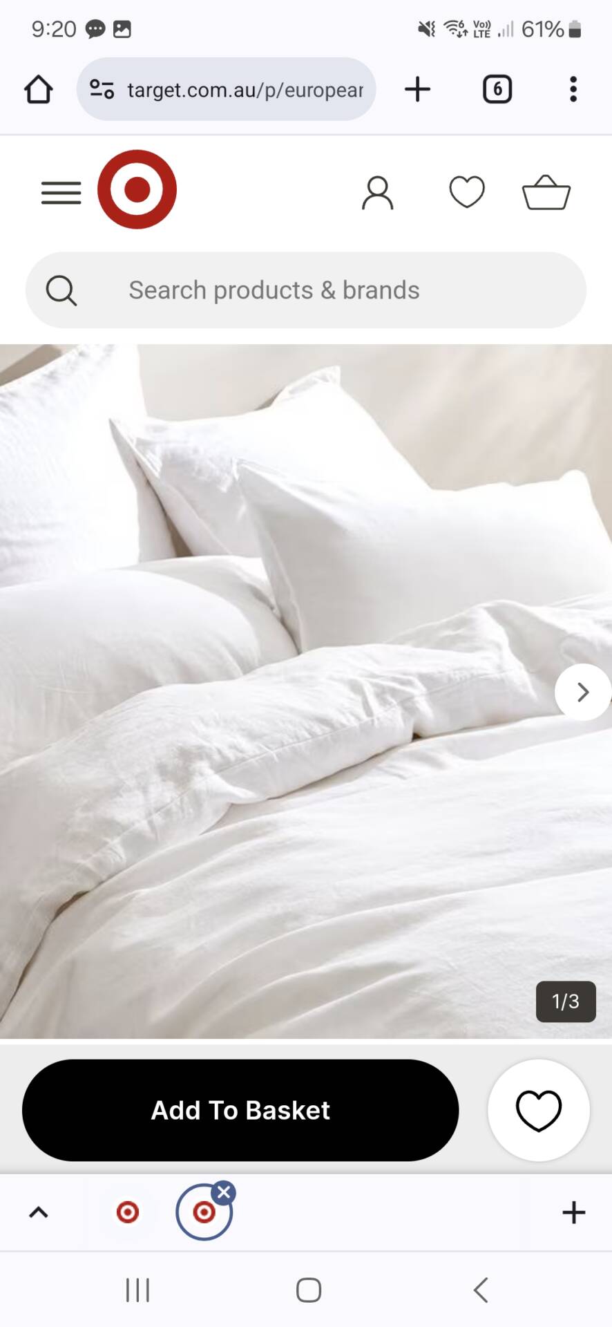 Linen Bed Set White (King)