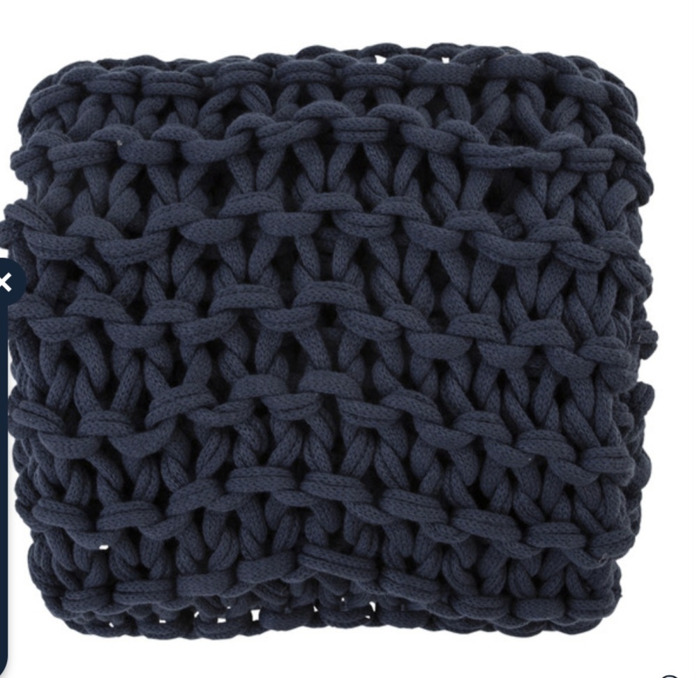 Navy Chunky Throw