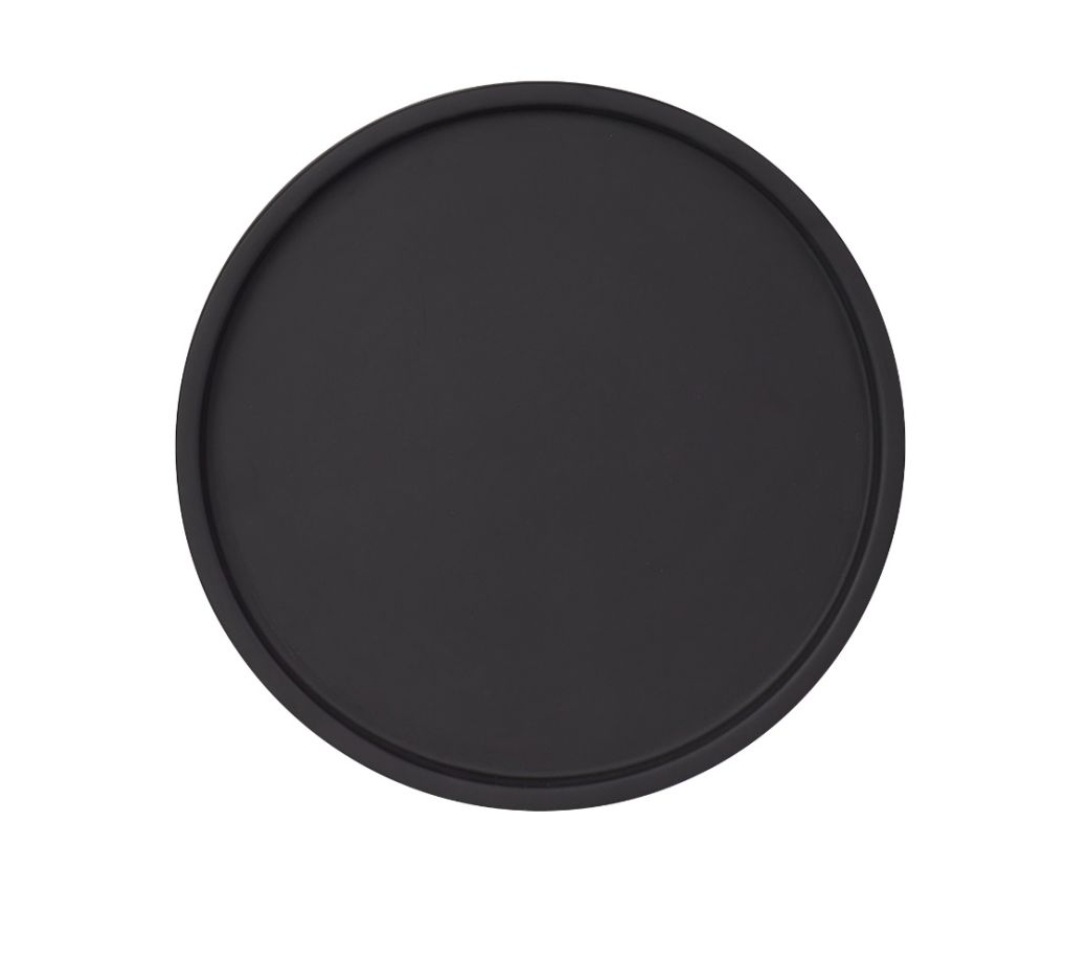 Black round tray- medium