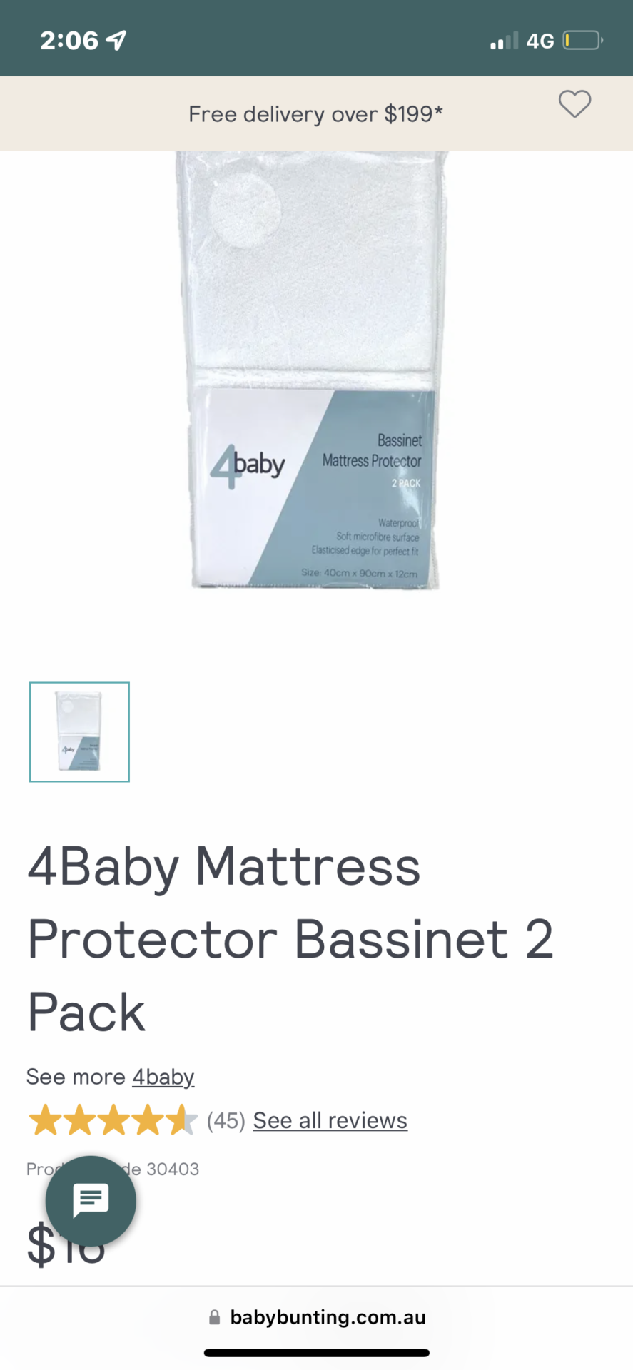 Bassinet Mattress Protector