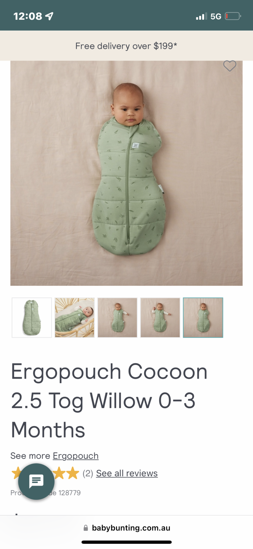 Ergopouch 0-3 month