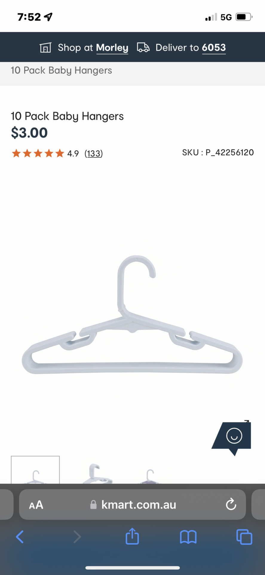 Kmart baby hangers