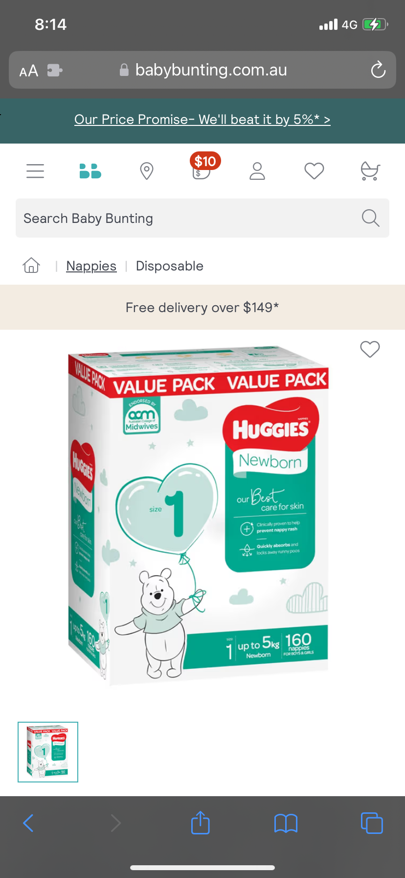 Newborn nappies