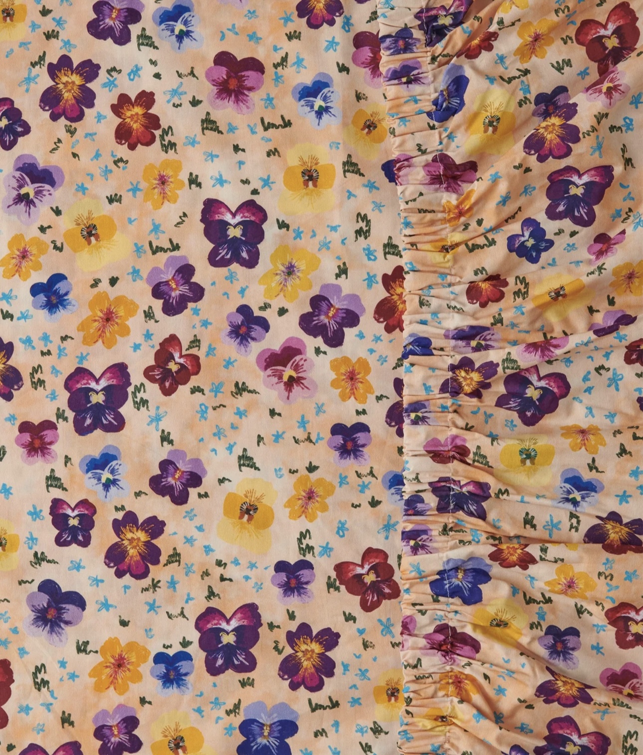 PANSY ORGANIC COTTON BABY FITTED SHEET