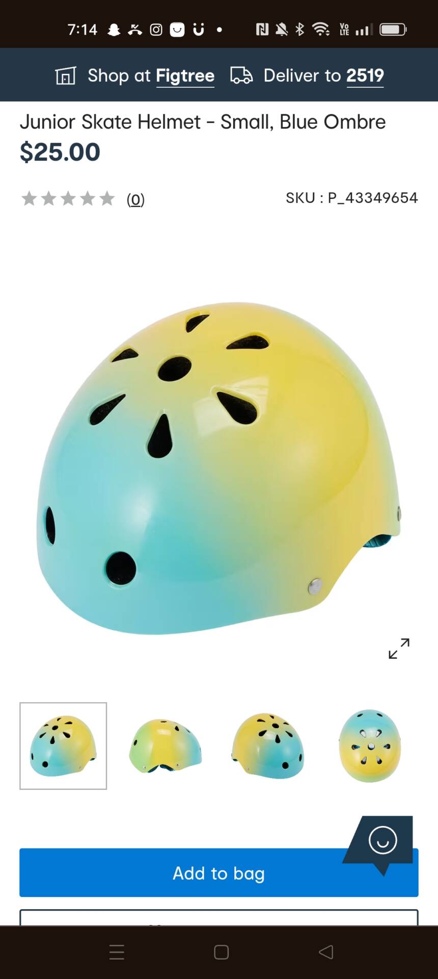 Junior ombre skate helmet