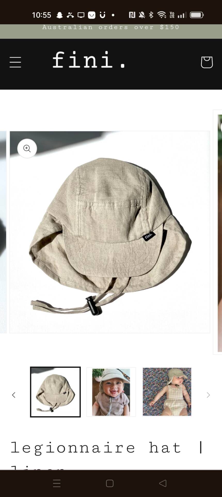 Linen hat