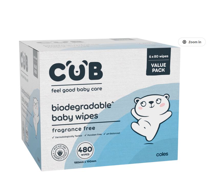 Biodegradable baby wipes value pack (x3)