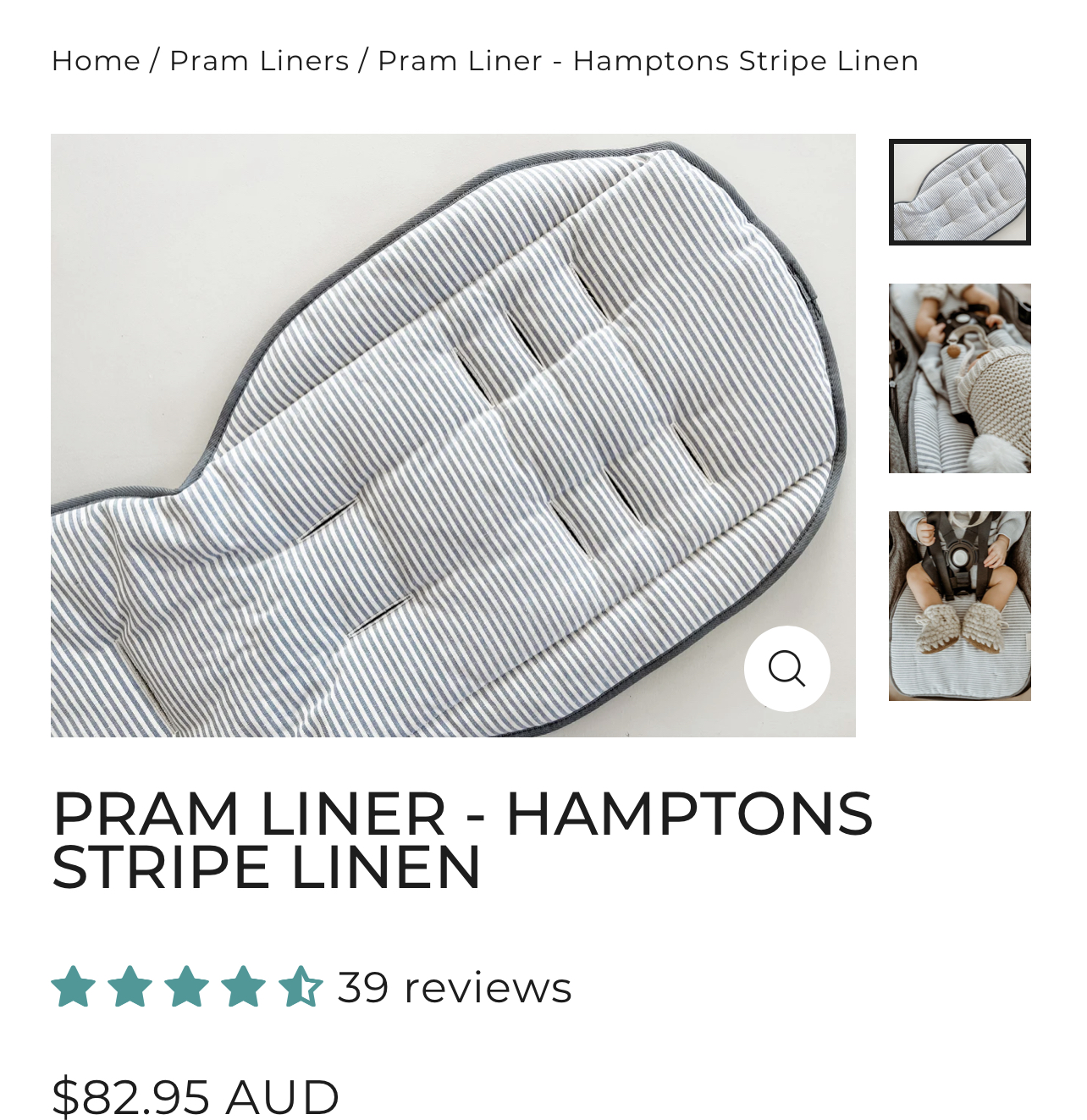 Pram liner Hampton style