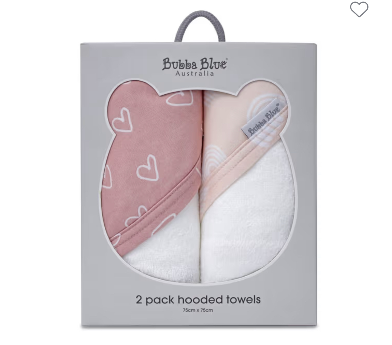 Bubba Blue Nordic 2 Pack Hooded Towel Pink/Rose