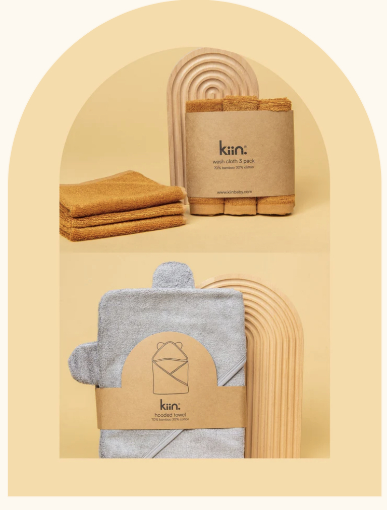 Hooded towel & wash cloth bundle