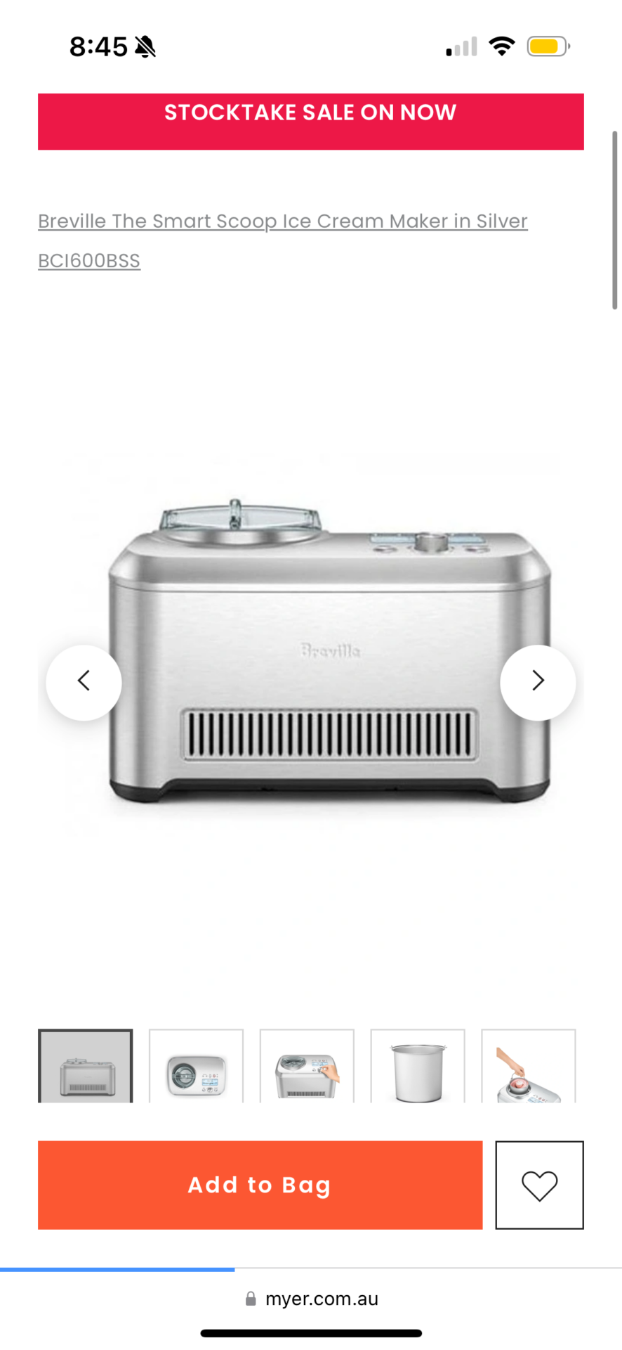 Breville Ice Cream Maker