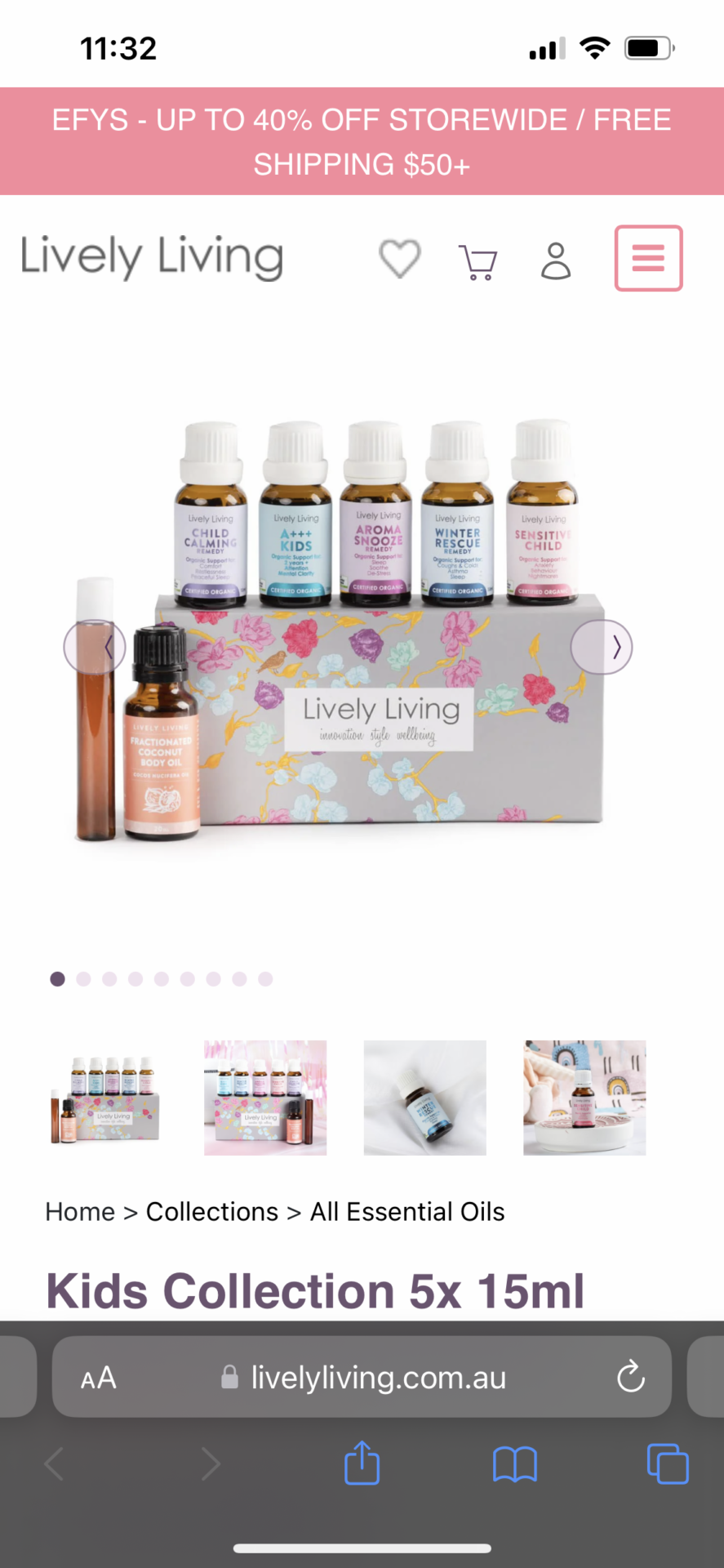 Kids essential oil set