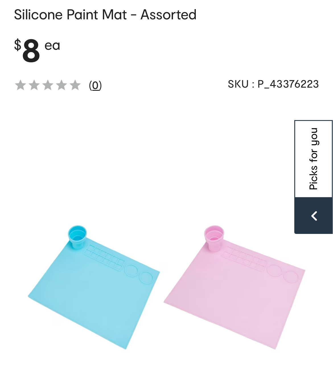 Silicone paint mat - Kmart