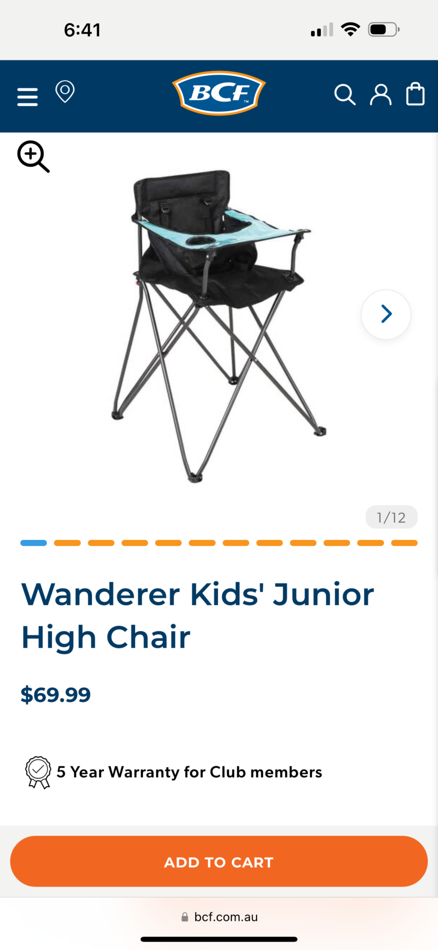 Wanderer kids junior high chair