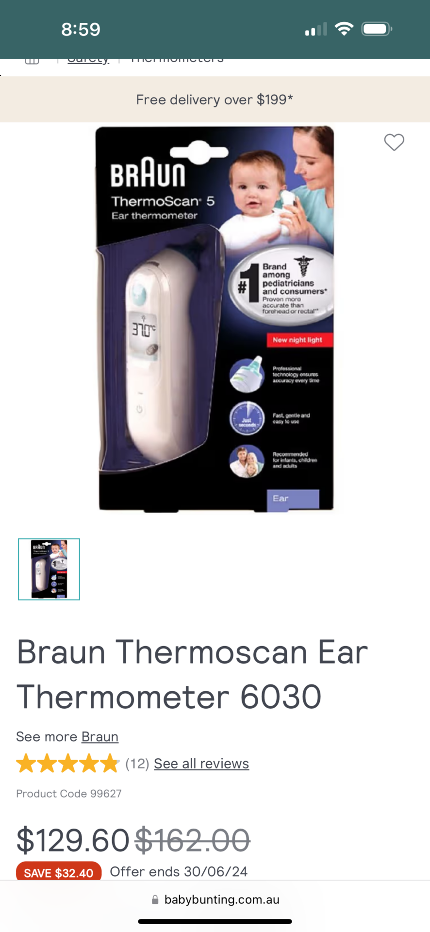 Ear thermometer