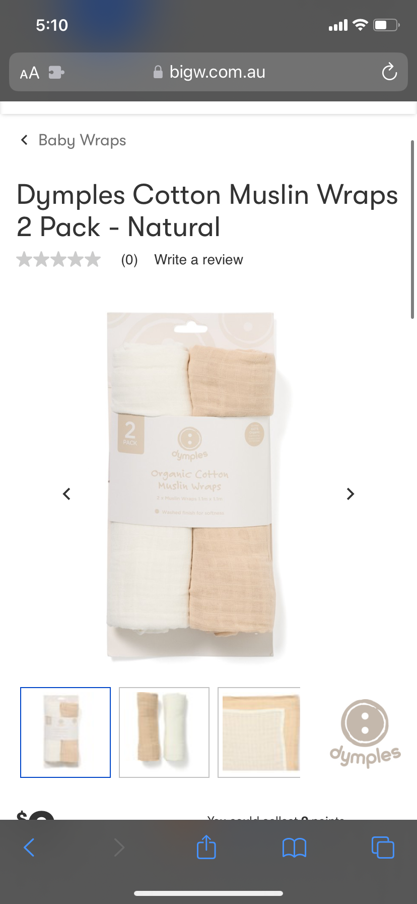 Muslin blankets ( Big W )