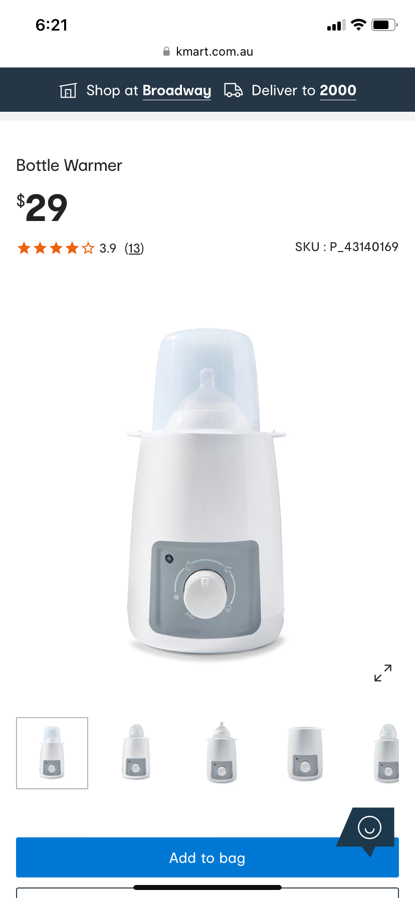 Bottle warmer ( Kmart )