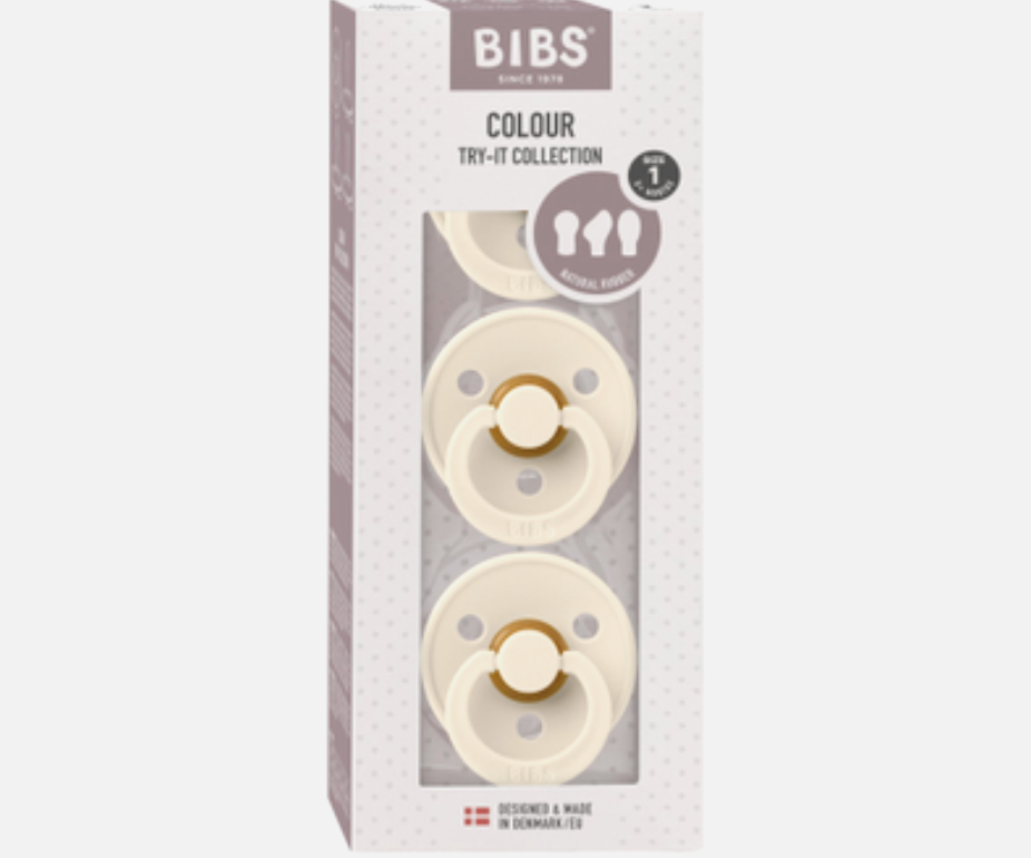 BIBS Try It Colour Dummy 3 Pack - Ivory