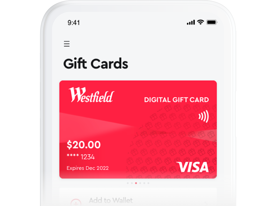 Westfield Digital Gift Cards (ANY amount)