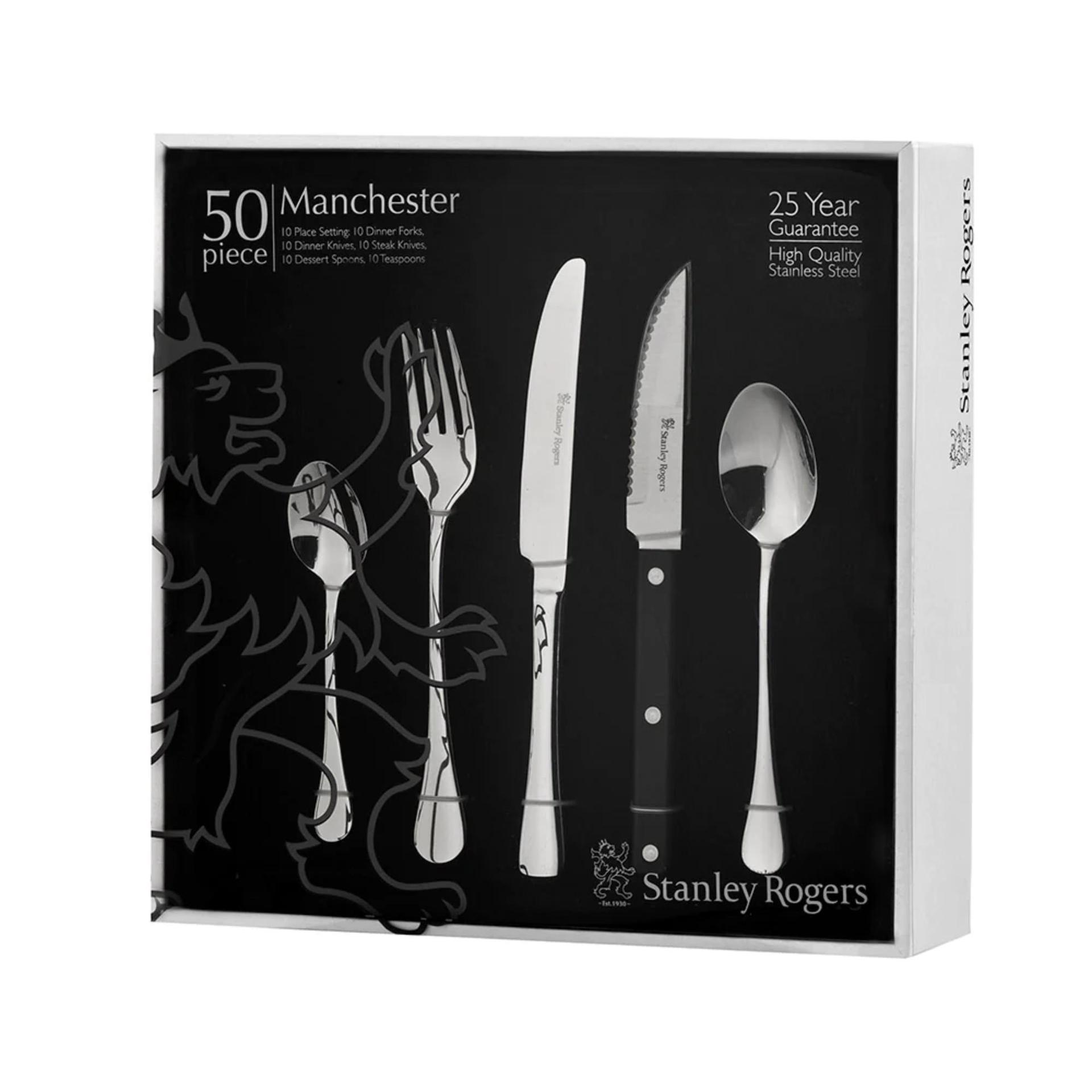 Stanley Rogers Manchester Cutlery Set 50pc