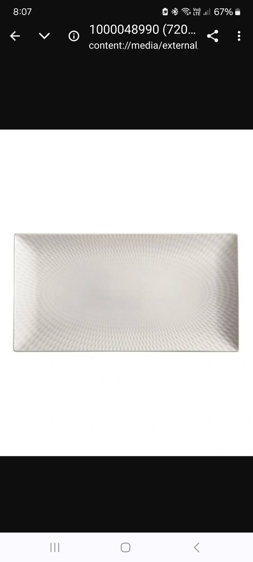 Maxwell & Williams Basics Diamonds Rectangular Platter 35x19cm in White