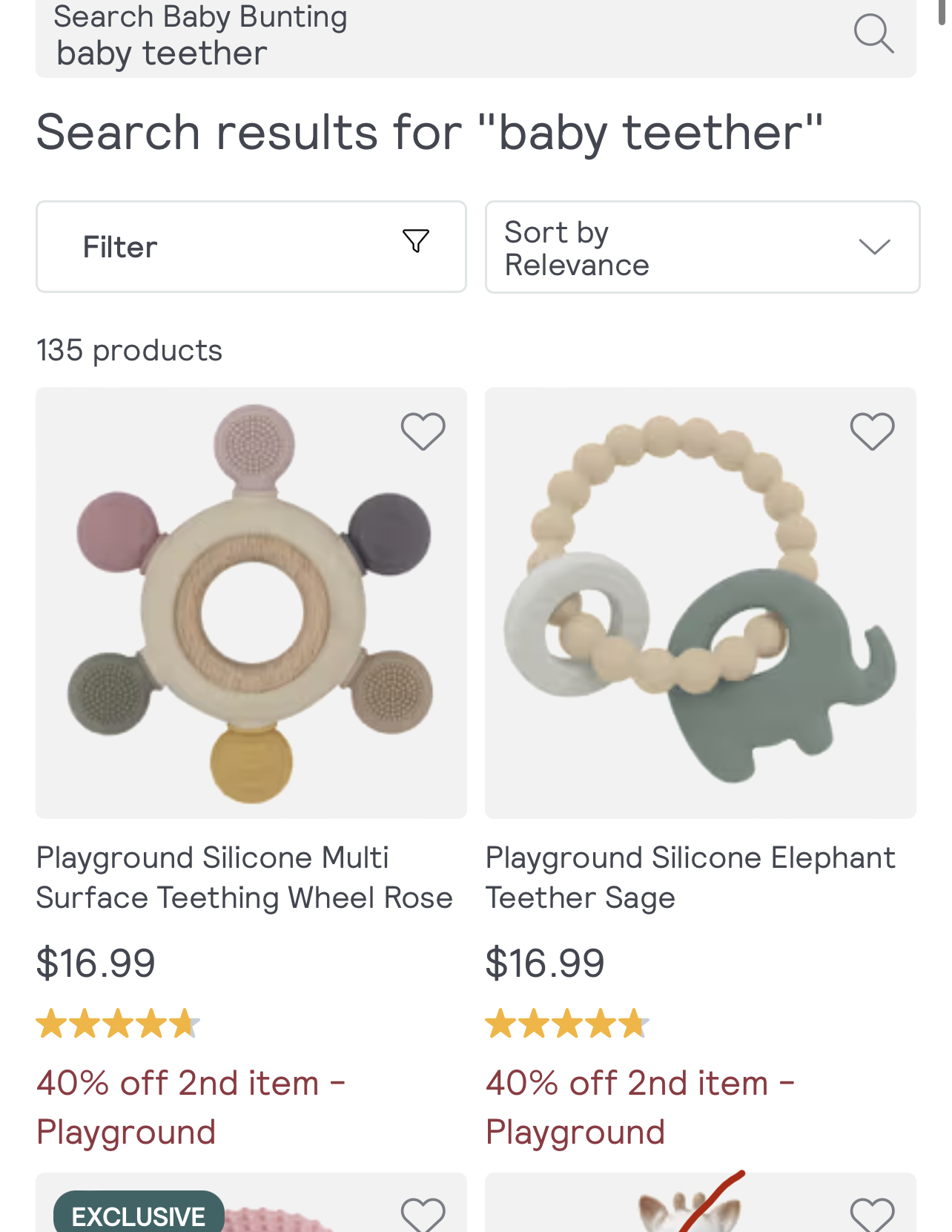 Silicone teethers