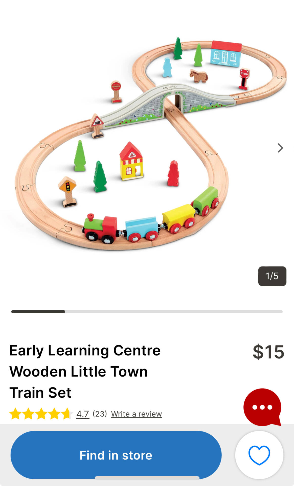 Wooden train set