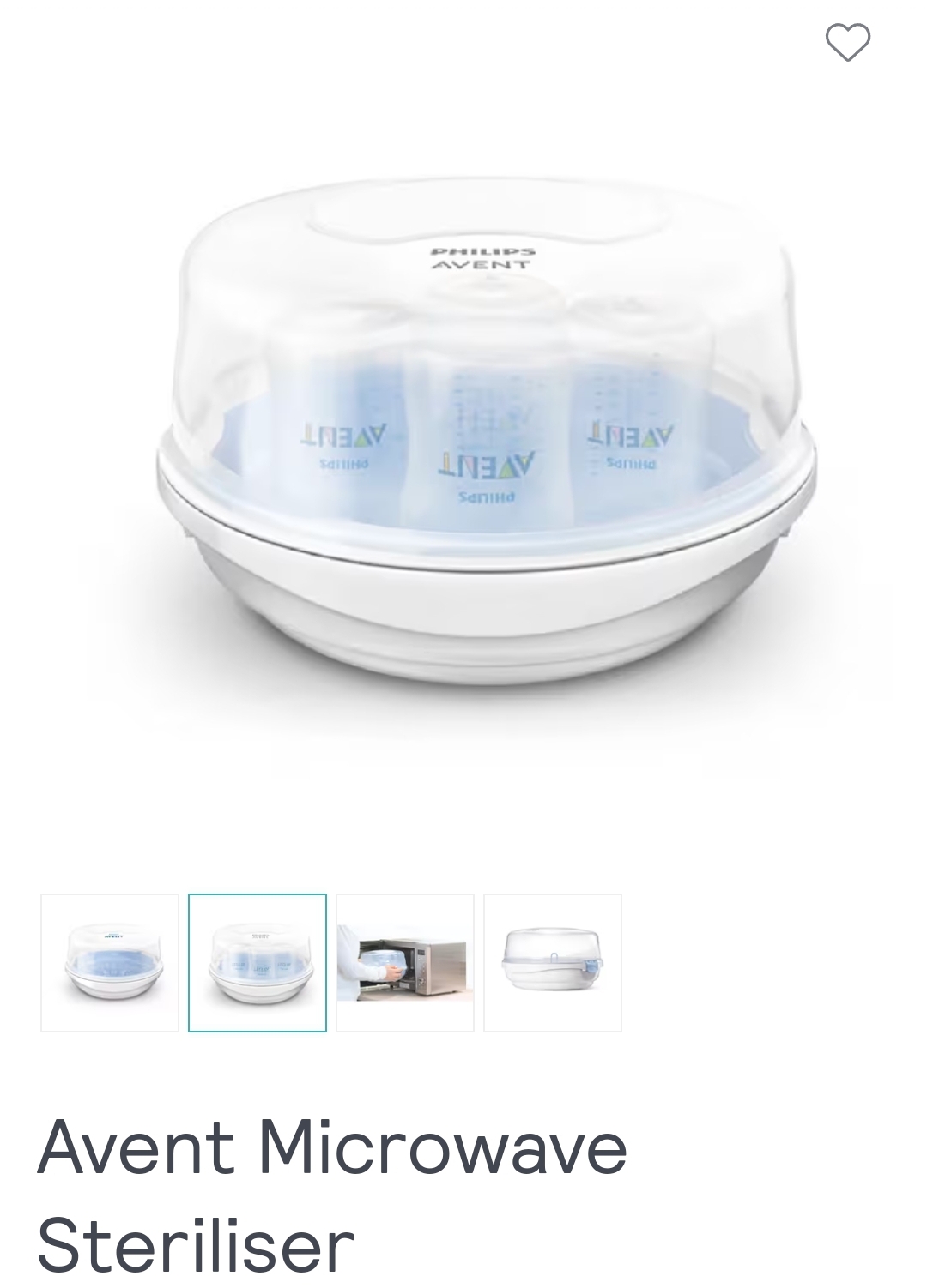 Avent Microwave Baby Bottle Steriliser