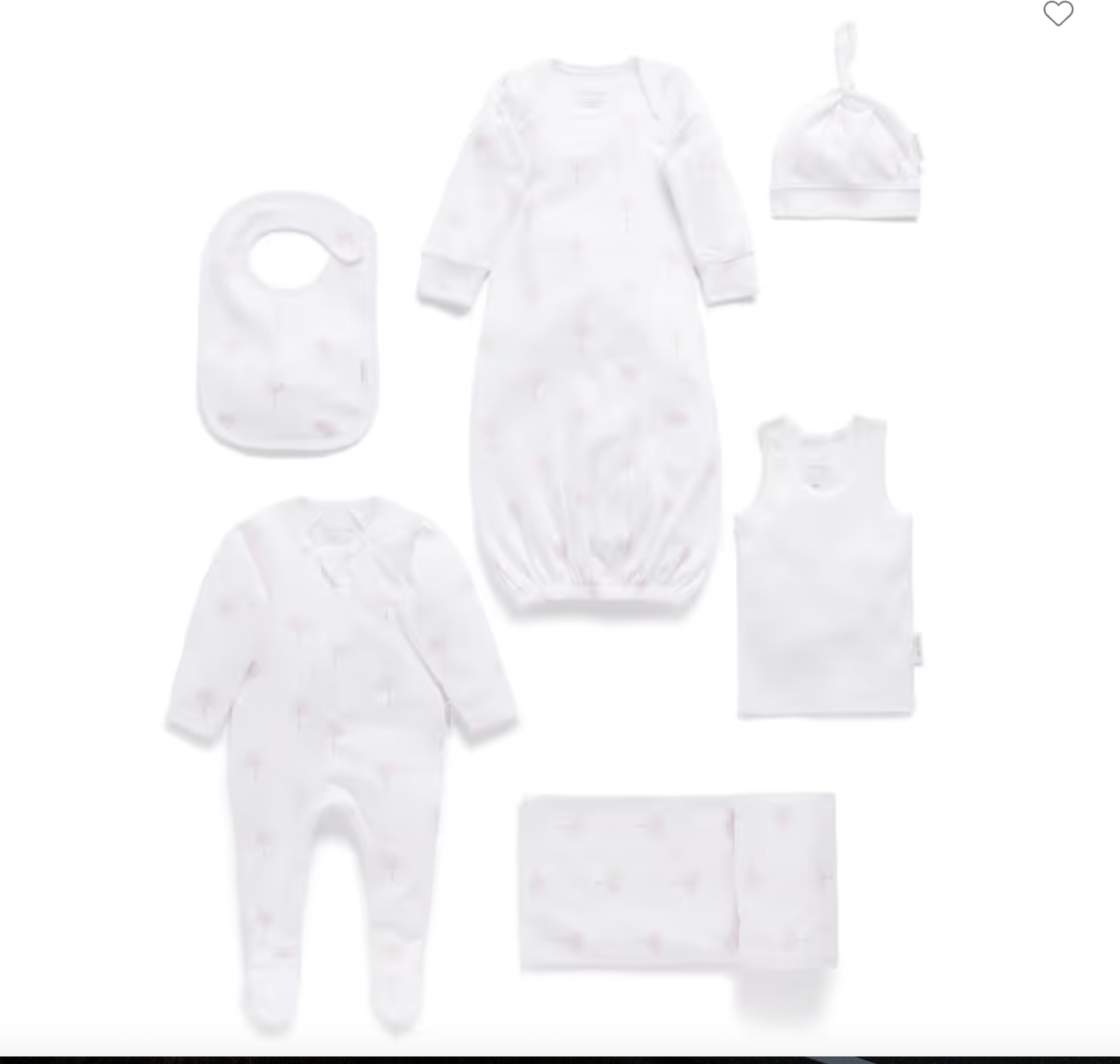 Purebaby Newborn Hospital Pack - Pale Pink Tree