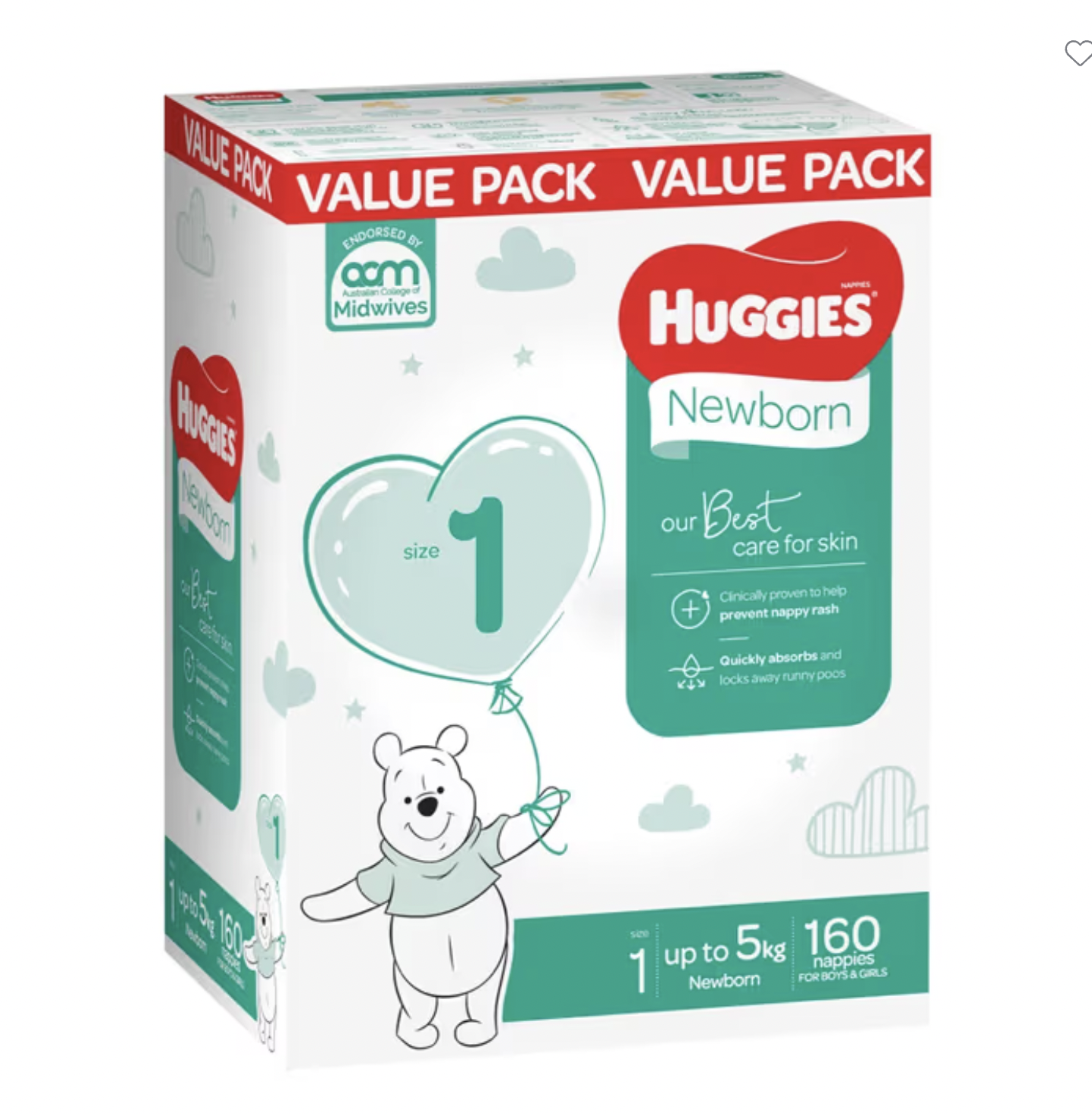 Huggies Nappies Mega Newborn Size 1