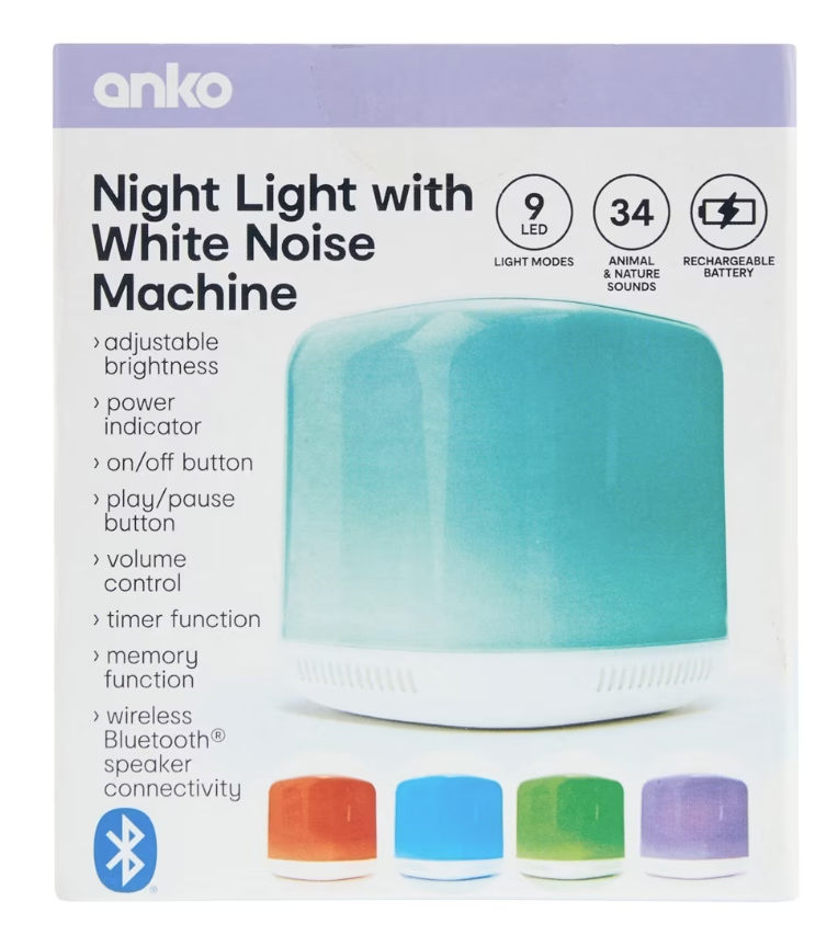 Night Light with White Noise Machine