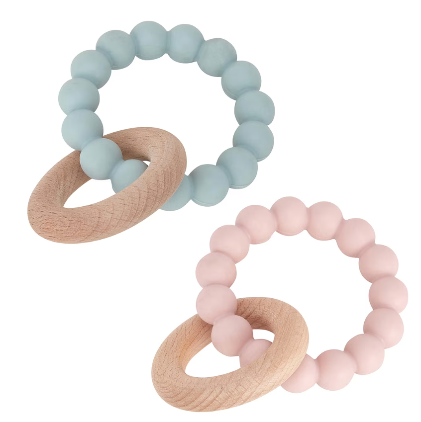 Wooden & Silicone Teether