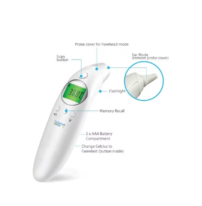 Cherub Baby Digital Ear & Forehead Thermometer 4in1